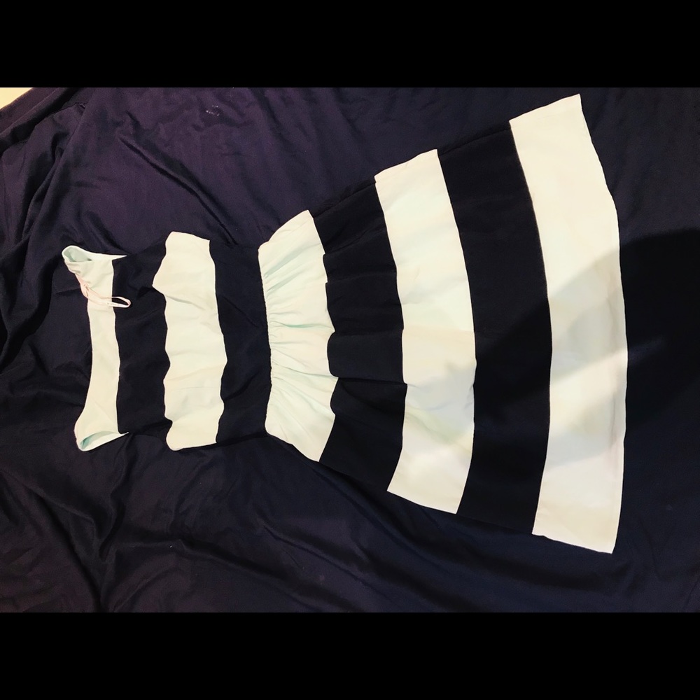 Classy Navy Baby Blue striped dress Size 1/2